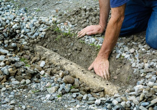 French Ditch Installation in Brick