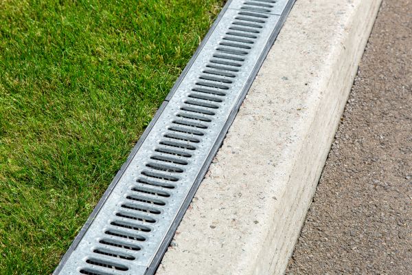 Courtyard Drain Installation in Brick