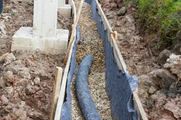 French Drain Installation in Brick